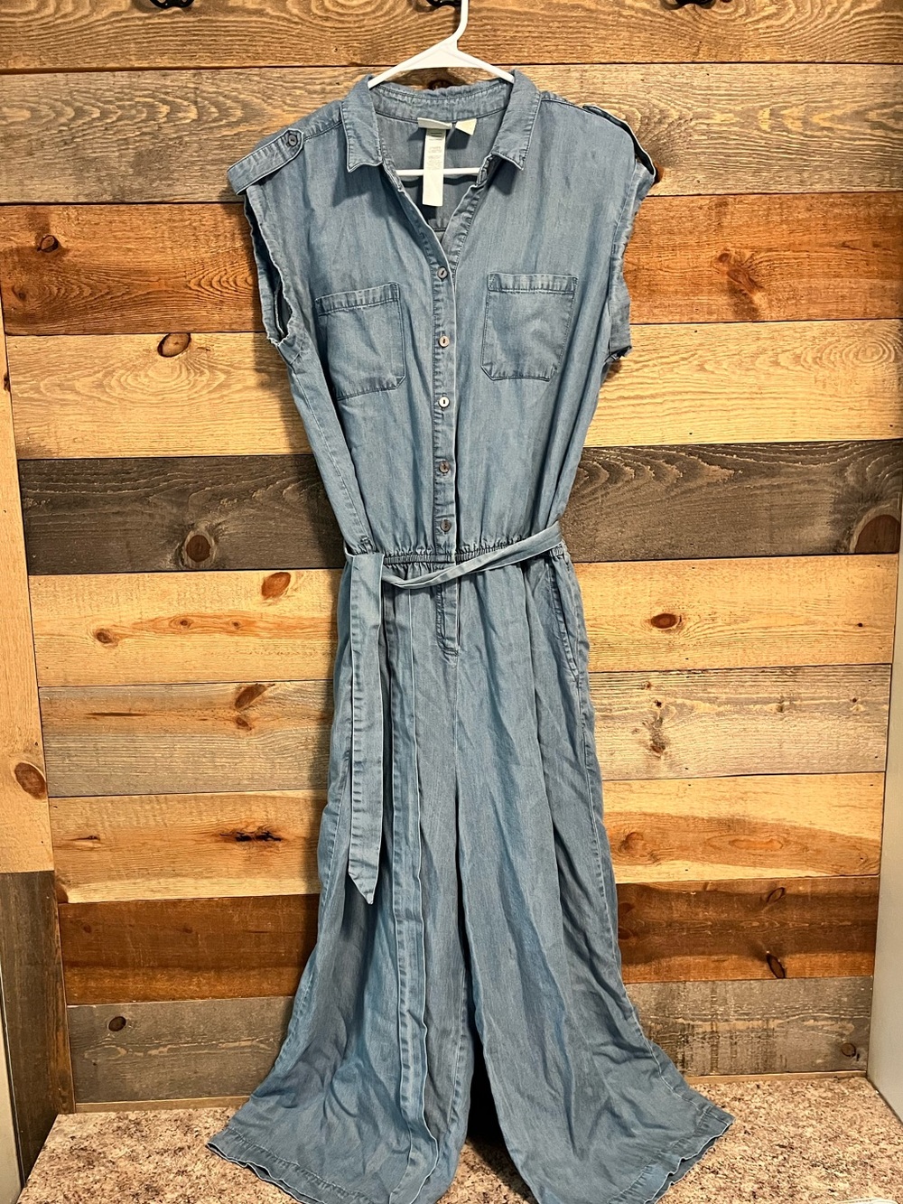 Chico's Light Denim Shirt Dress in Faded Blue - Picture 2 of 3